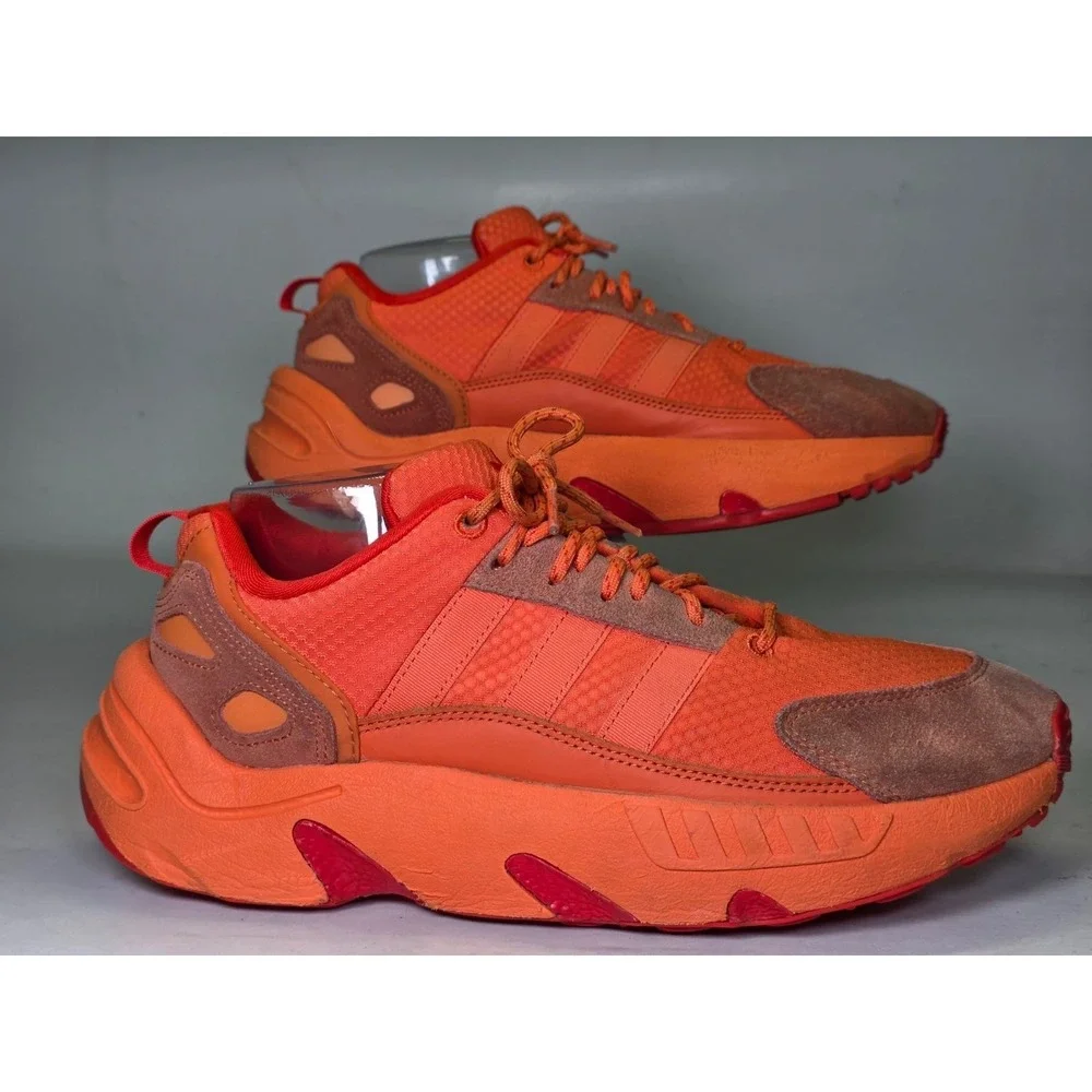 Adidas Originals ZX 22 Boost Men's Sneakers Size 9.5 UK 9 Orange Athletic‎ Shoes